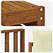 Set divani 10 pcs Naturale e Crema Legno di Acacia Massello - Foto miniatura 7