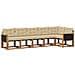 Set di divani da esterno con cuscino 6 pcs Naturale e Beige - Foto miniatura 1