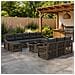 Set Divano da Giardino 11 pz Grigio e Grigio Scuro polyrattan - Foto miniatura 5