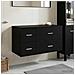 Set di mobili per il bagno 2 pz Rovere Nero - Foto miniatura 2
