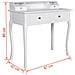 Tavolino Da Trucco Moderno Mobiletto Make Up Bianco - Foto miniatura 5