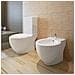 Set Di Bidet & Toilette In Ceramica Bianca - Foto miniatura 1