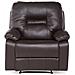 Poltrona Reclinabile In Pelle Sintetica Marrone Bergen - Foto miniatura 6