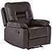 Poltrona Reclinabile In Pelle Sintetica Marrone Bergen - Foto miniatura 8