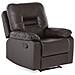 Poltrona Reclinabile In Pelle Sintetica Marrone Bergen - Foto miniatura 12