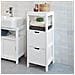Armadietto Terra Da Bagno, mobiletto Salvaspazio, Bianco, frg127-w, it - Foto miniatura 1