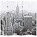 Paravento Pieghevole 200x170 cm Stampa New York Bianco e Nero - Foto miniatura 1
