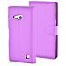 Custodia Compatibile Con Nokia Lumia 730 In Violetta Ametista - Coperchio Protettiva Con Chiusura Magnetica, Funzione Stand E Tasca Per Le Carte - Foto miniatura 6