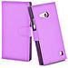 Custodia Compatibile Con Nokia Lumia 730 In Violetta Ametista - Coperchio Protettiva Con Chiusura Magnetica, Funzione Stand E Tasca Per Le Carte - Foto miniatura 7