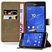 Custodia Compatibile Con Sony Xperia Z3 In Marrone Cappuccino - Coperchio Protettiva Con Chiusura Magnetica, Funzione Stand E Tasca Per Le Carte - Foto miniatura 1
