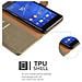 Custodia Compatibile Con Sony Xperia Z3 In Marrone Cappuccino - Coperchio Protettiva Con Chiusura Magnetica, Funzione Stand E Tasca Per Le Carte - Foto miniatura 7