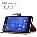 Custodia Compatibile Con Sony Xperia Z3 In Marrone Cappuccino - Coperchio Protettiva Con Chiusura Magnetica, Funzione Stand E Tasca Per Le Carte - Foto miniatura 9