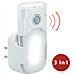 Punto Luce Con Pir + Luce Anti Black Out + Torcia Led Led Spina Italiana - Foto miniatura 4
