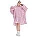 Oversize Con Cappuccio Blanket Felpa The Original Sherpa Gigante Pullover Con Grande Tasca Frontale Morbida Accogliente Caldo E Confortevole Della Novit Con Cappuccio 1 Size Fits All Tv-coperta Per Uomo Donna Adolescenti Bambini - Foto miniatura 1