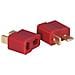 10 Connettori T-plug Couples Deans Stile Maschio E Femmina Con 20 Pezzi Tubo Shrink Per Batteria Rc Lipo - Foto miniatura 2