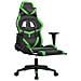 Sedia Da Gaming Con Poggiapiedi Nero E Verde In Similpelle - Foto miniatura 10