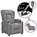Poltrona Elettrica Reclinabile Massaggio Grigia In Similpelle - Foto miniatura 1