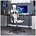 Sedia da Gaming Girevole Bianco e Nero in Similpelle - Foto miniatura 1