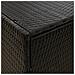 Mobile Portaoggetti da Giardino Nero 100x55,5x80 cm Polyrattan - Foto miniatura 9