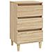 Comodino Rovere Sonoma 40x35x70 Cm In Legno Multistrato - Foto miniatura 2