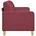 Divano A 3 Posti Rosso Vino 180 Cm In Tessuto - Foto miniatura 3