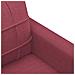 Divano A 3 Posti Rosso Vino 180 Cm In Tessuto - Foto miniatura 4