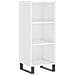 Credenza Bianco Lucido 34,5x32,5x90 Cm In Legno Multistrato - Foto miniatura 2