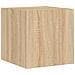 Mobile Tv A Parete Con Luci Led Rovere Sonoma 30,5x35x80 Cm - Foto miniatura 3