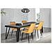 Set 4 Sedie Sala Da Pranzo Ariis Gambe In Acciaio Nero Opaco, Velluto Arancione - Foto miniatura 2