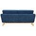 Hoga Divano Scandinavo A 3 Posti In Velluto A Coste Blu - Foto miniatura 4