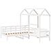 Set Dormeuse E Panca Con Tetto Bianco 80x200cm Massello Pino - Foto miniatura 2