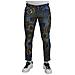 Jeans Slim Fit In Cotone Con Stampa Medaglie Blu - It46 - S - Foto miniatura 1