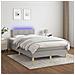 Letto a Molle Materasso e LED Grigio Chiaro 120x190 cm Tessuto - Foto miniatura 4