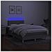 Letto a Molle Materasso e LED Grigio Chiaro 120x190 cm Tessuto - Foto miniatura 9