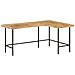 Scrivania 165x110x77 Cm Legno Massello Mango Ferro - Foto miniatura 1
