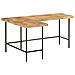 Scrivania 165x110x77 Cm Legno Massello Mango Ferro - Foto miniatura 2