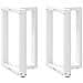 Gambe Tavolo Pranzo Forma T 2pz Bianco 60x35x(72-73) Cm Acciaio - Foto miniatura 1