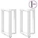 Gambe Tavolo Pranzo Forma T 2pz Bianco 60x35x(72-73) Cm Acciaio - Foto miniatura 3