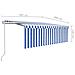 Lusso Casadino -  Tenda Sole Retrattile Automatica Con Parasole 4x3m Blu Bianco - Foto miniatura 7