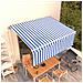 Lusso Casadino -  Tenda Sole Retrattile Automatica Con Parasole 4x3m Blu Bianco - Foto miniatura 8