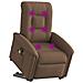 Poltrona Alzapersona Massaggiante Reclinabile Marrone Tessuto - Foto miniatura 2