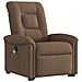 Poltrona Alzapersona Massaggiante Reclinabile Marrone Tessuto - Foto miniatura 4