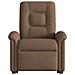 Poltrona Alzapersona Massaggiante Reclinabile Marrone Tessuto - Foto miniatura 5