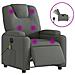 Poltrona Reclinabile Massaggio Elettrica Grigio Scuro Tessuto - Foto miniatura 1