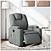 Poltrona Reclinabile Massaggio Elettrica Grigio Scuro Tessuto - Foto miniatura 2