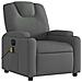 Poltrona Reclinabile Massaggio Elettrica Grigio Scuro Tessuto - Foto miniatura 4