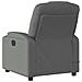 Poltrona Reclinabile Massaggio Elettrica Grigio Scuro Tessuto - Foto miniatura 5