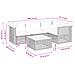 Set Divano da Giardino 5 pz con Cuscini Grigio in Polyrattan - Foto miniatura 8