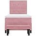 Letto con Rete con Materasso & Panchina Rosa 90x200 cm Velluto - Foto miniatura 8