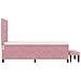 Letto con Rete con Materasso & Panchina Rosa 90x200 cm Velluto - Foto miniatura 9